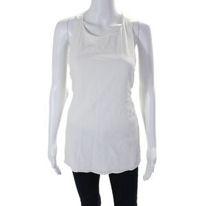 Alice + Olivia Womens Sleeveless Crew Neck Sleeveless Tank Top White Size Small